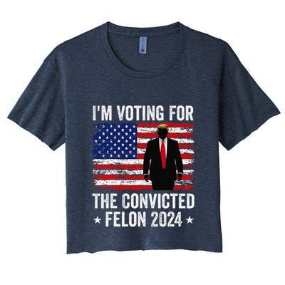 I Am Voting Convicted Felon 2024 Crop Top