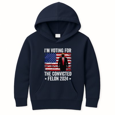 I Am Voting Convicted Felon 2024 Kids Hoodie