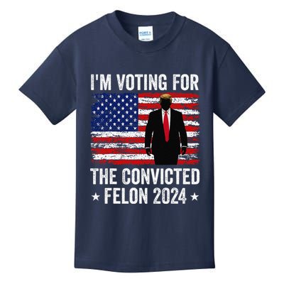 I Am Voting Convicted Felon 2024 Kids T-Shirt