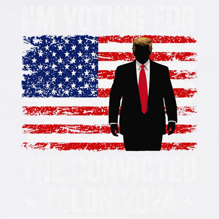 I Am Voting Convicted Felon 2024 Garment-Dyed Sweatshirt
