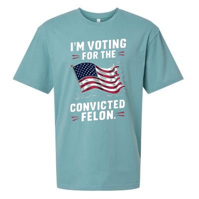 I Am Voting For A Convicted Felon Trump 2024 Sueded Cloud Jersey T-Shirt