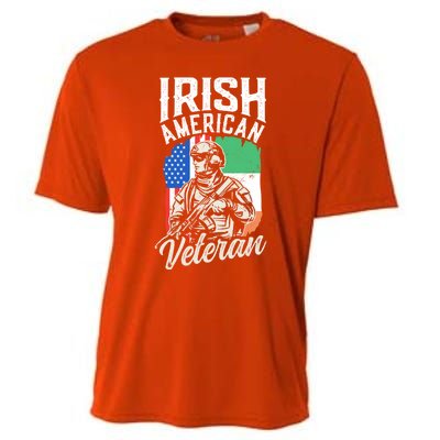 Irish American Veteran Roots Family Ireland Us Usa America Great Gift Cooling Performance Crew T-Shirt