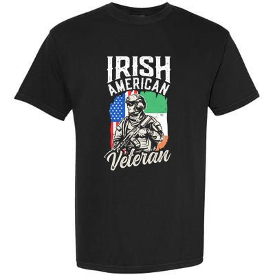 Irish American Veteran Roots Family Ireland Us Usa America Great Gift Garment-Dyed Heavyweight T-Shirt