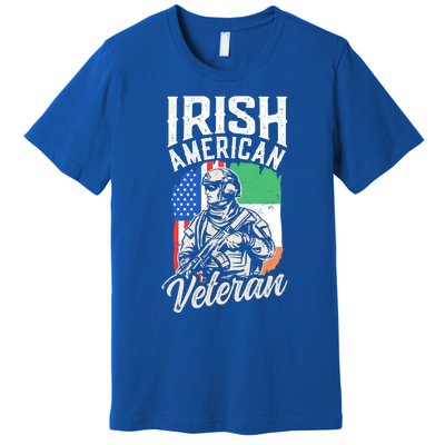 Irish American Veteran Roots Family Ireland Us Usa America Great Gift Premium T-Shirt