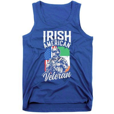 Irish American Veteran Roots Family Ireland Us Usa America Great Gift Tank Top