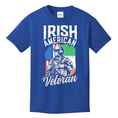 Irish American Veteran Roots Family Ireland Us Usa America Great Gift Kids T-Shirt