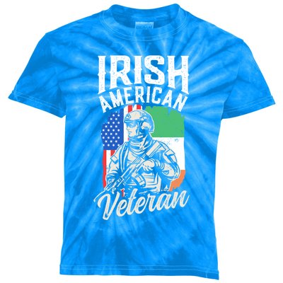 Irish American Veteran Roots Family Ireland Us Usa America Great Gift Kids Tie-Dye T-Shirt