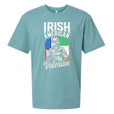 Irish American Veteran Roots Family Ireland Us Usa America Great Gift Sueded Cloud Jersey T-Shirt