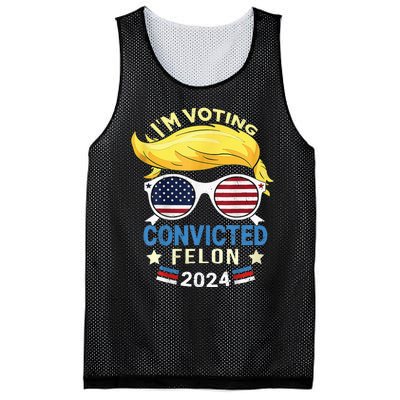 I Am Voting Convicted Felon 2024 Trump 2024 Mesh Reversible Basketball Jersey Tank