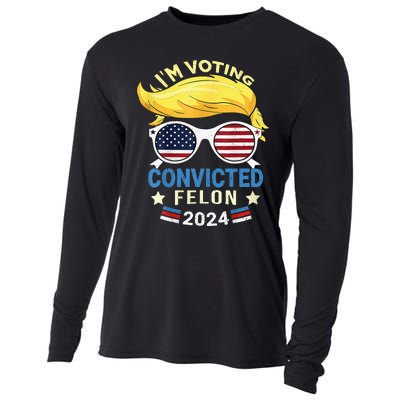 I Am Voting Convicted Felon 2024 Trump 2024 Cooling Performance Long Sleeve Crew