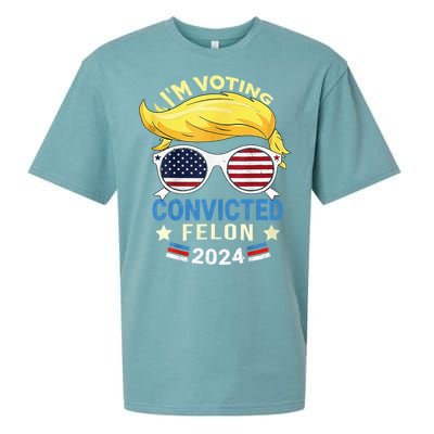 I Am Voting Convicted Felon 2024 Trump 2024 Sueded Cloud Jersey T-Shirt