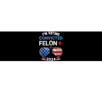 I Am Voting Convicted Felon 2024 Retro 2024 Convicted Felon Bumper Sticker