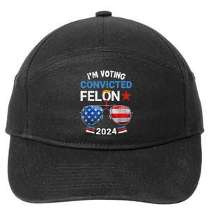 I Am Voting Convicted Felon 2024 Retro 2024 Convicted Felon 7-Panel Snapback Hat