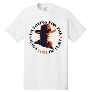 I Am Voting For The Outlaw Retro Trump In Cowboy Hat Tall T-Shirt