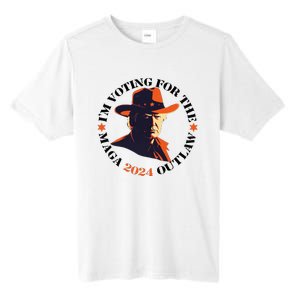 I Am Voting For The Outlaw Retro Trump In Cowboy Hat Tall Fusion ChromaSoft Performance T-Shirt