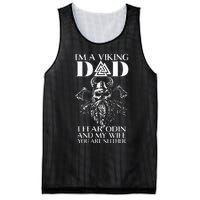 IM A Viking Dad I Fear Odin And My Wife Funny Viking Mesh Reversible Basketball Jersey Tank