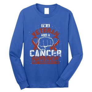 Im A Veteran And A Cancer Survivor Veterans Day Gift Long Sleeve Shirt