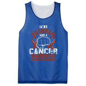 Im A Veteran And A Cancer Survivor Veterans Day Gift Mesh Reversible Basketball Jersey Tank