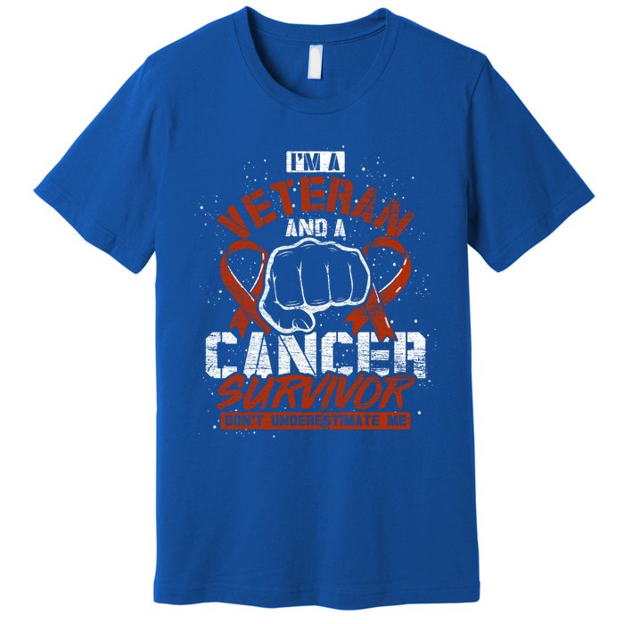 Im A Veteran And A Cancer Survivor Veterans Day Gift Premium T-Shirt