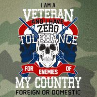 IM A Veteran With Zero Tolerance Legacy Tie Dye Trucker Hat