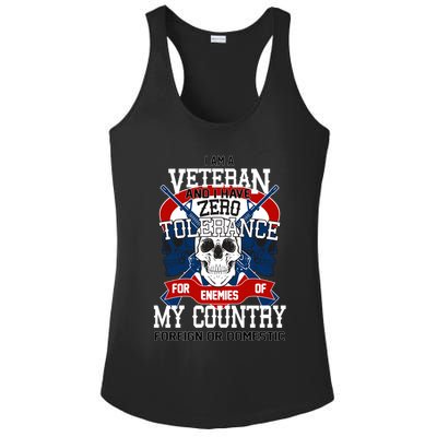 IM A Veteran With Zero Tolerance Ladies PosiCharge Competitor Racerback Tank