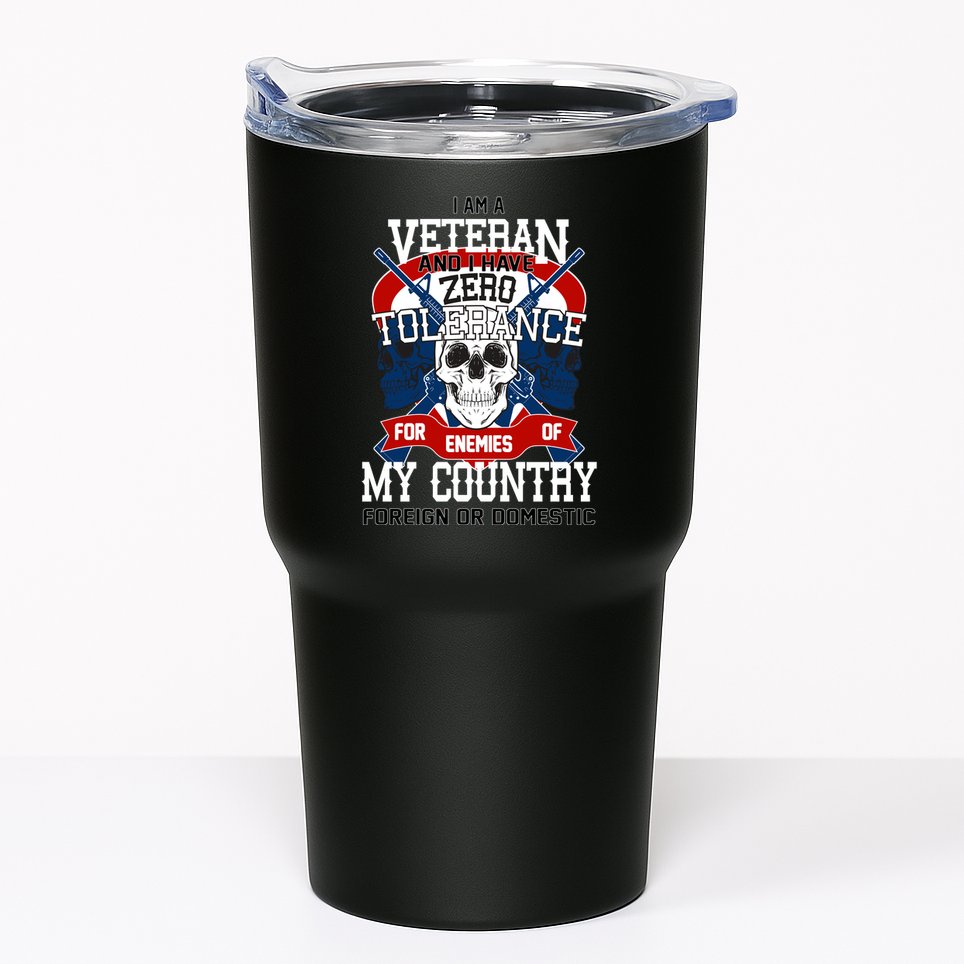 IM A Veteran With Zero Tolerance Tumbler
