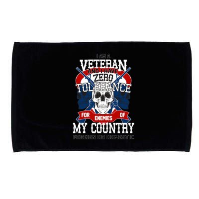 IM A Veteran With Zero Tolerance Microfiber Hand Towel