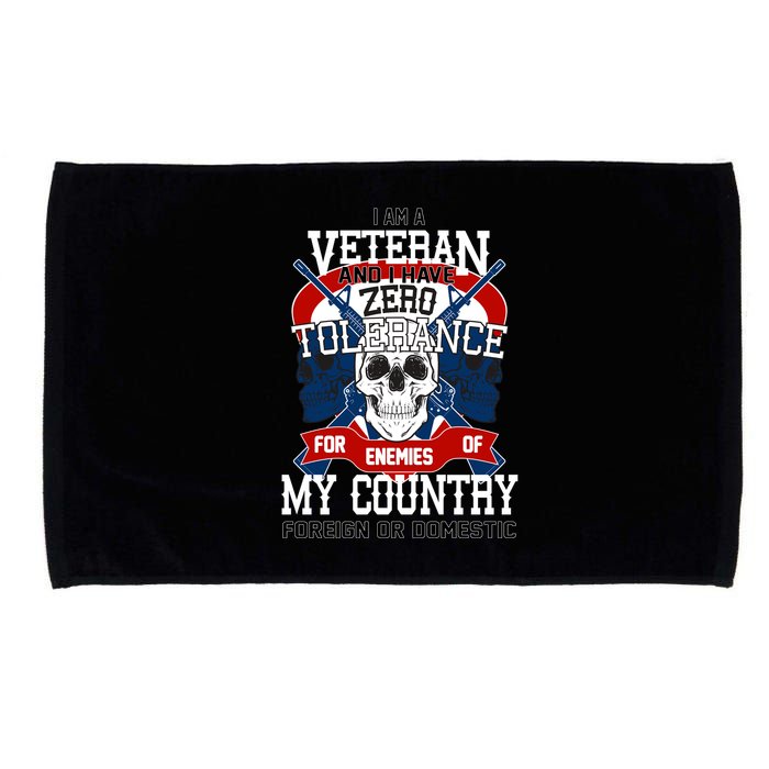 IM A Veteran With Zero Tolerance Microfiber Hand Towel