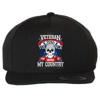 IM A Veteran With Zero Tolerance Wool Snapback Cap