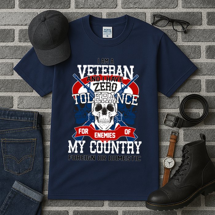 IM A Veteran With Zero Tolerance Tall T-Shirt