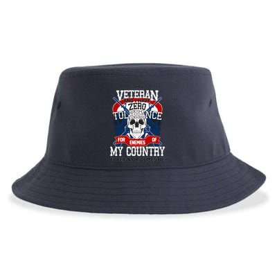 IM A Veteran With Zero Tolerance Sustainable Bucket Hat