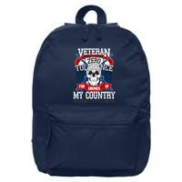 IM A Veteran With Zero Tolerance 16 in Basic Backpack
