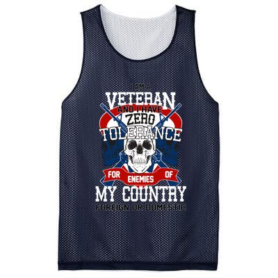 IM A Veteran With Zero Tolerance Mesh Reversible Basketball Jersey Tank