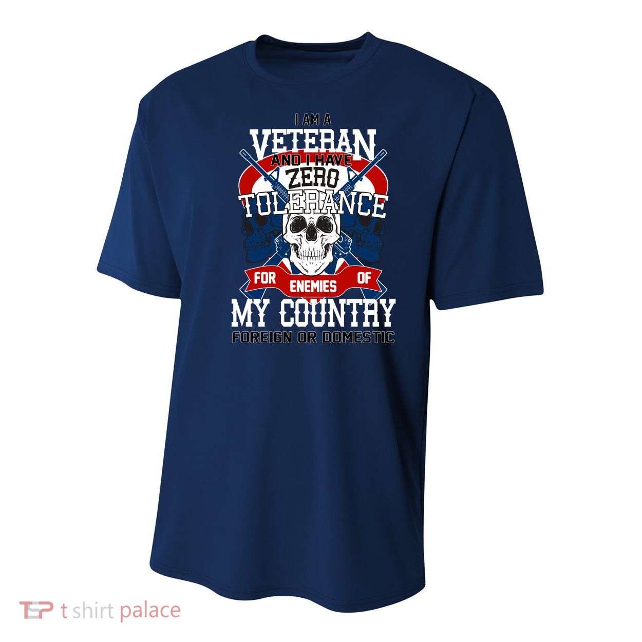 IM A Veteran With Zero Tolerance Youth Performance Sprint T-Shirt
