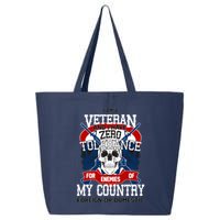 IM A Veteran With Zero Tolerance 25L Jumbo Tote