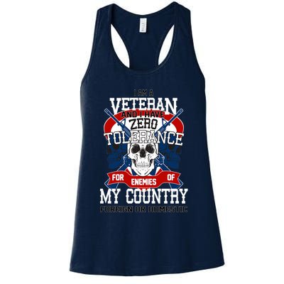 IM A Veteran With Zero Tolerance Womens Tank Top