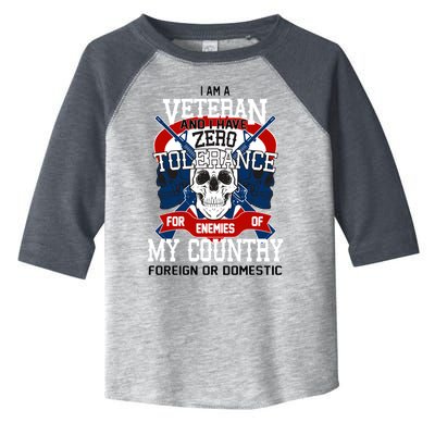 IM A Veteran With Zero Tolerance Toddler Fine Jersey T-Shirt