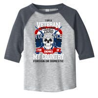 IM A Veteran With Zero Tolerance Toddler Fine Jersey T-Shirt