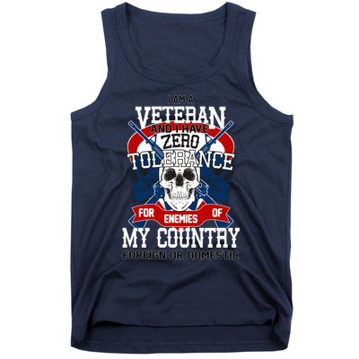 IM A Veteran With Zero Tolerance Tank Top