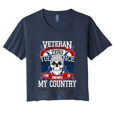 IM A Veteran With Zero Tolerance Crop Top