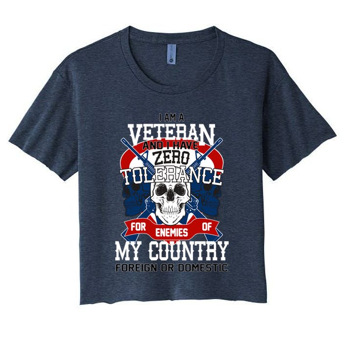 IM A Veteran With Zero Tolerance Crop Top