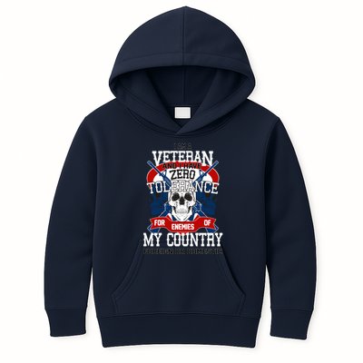 IM A Veteran With Zero Tolerance Kids Hoodie