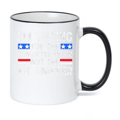 I Am Voting Convicted Felon Trump 2024 Sniffer Funny 11oz Black Color Changing Mug