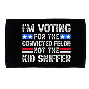 I Am Voting Convicted Felon Trump 2024 Sniffer Funny Microfiber Hand Towel