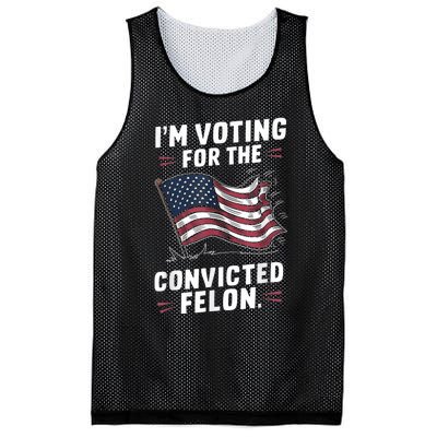 I Am Voting For A Convicted Felon Trump 2024 Mesh Reversible Basketball Jersey Tank