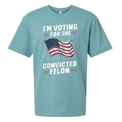 I Am Voting For A Convicted Felon Trump 2024 Sueded Cloud Jersey T-Shirt