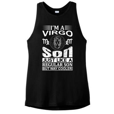 Im A Virgo Son Meaningful Gift Funny Virgo Quote Funny Gift Ladies PosiCharge Tri-Blend Wicking Tank