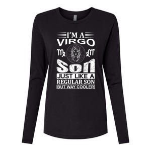 Im A Virgo Son Meaningful Gift Funny Virgo Quote Funny Gift Womens Cotton Relaxed Long Sleeve T-Shirt