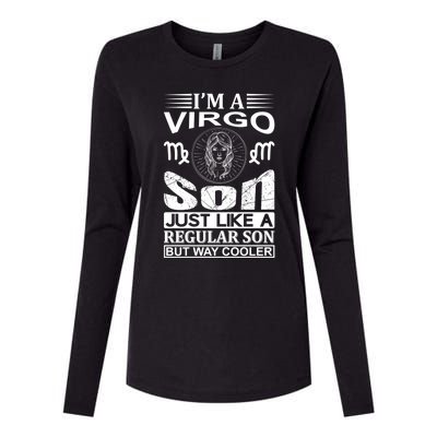 Im A Virgo Son Meaningful Gift Funny Virgo Quote Funny Gift Womens Cotton Relaxed Long Sleeve T-Shirt