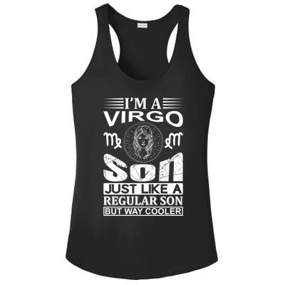 Im A Virgo Son Meaningful Gift Funny Virgo Quote Funny Gift Ladies PosiCharge Competitor Racerback Tank